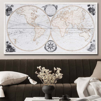 Tableau ANCIENT ATLAS – Carte du Monde