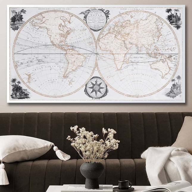 Tableau ANCIENT ATLAS – Carte du Monde