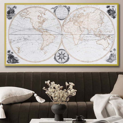 Tableau ANCIENT ATLAS – Carte du Monde
