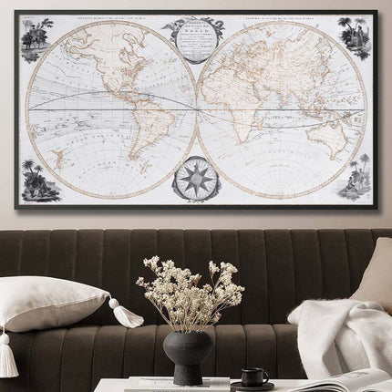 Tableau ANCIENT ATLAS – Carte du Monde