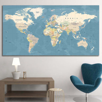 Tableau VIVID GLOBE – Carte du Monde