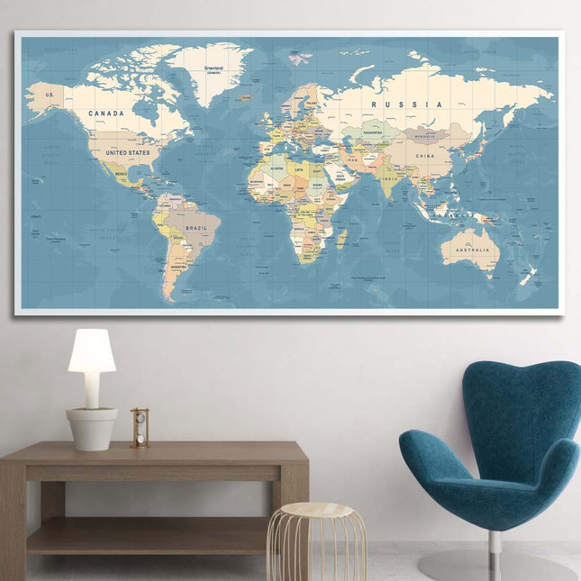Tableau VIVID GLOBE – Carte du Monde