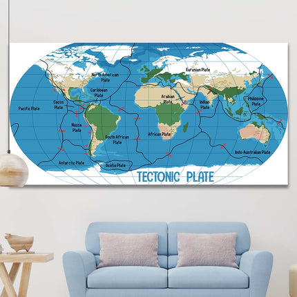 Tableau TECTONIC WORLD – Carte du Monde
