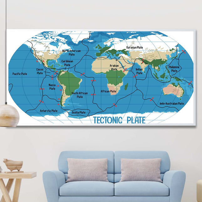 Tableau TECTONIC WORLD – Carte du Monde