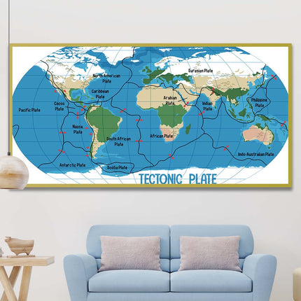 Tableau TECTONIC WORLD – Carte du Monde