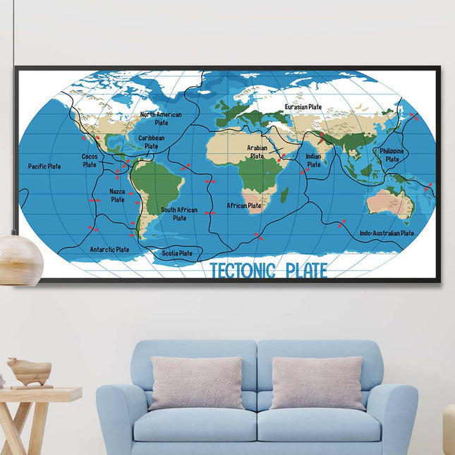 Tableau TECTONIC WORLD – Carte du Monde