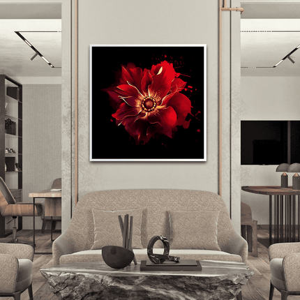 Tableau CRIMSON BLOOM – Art Floral