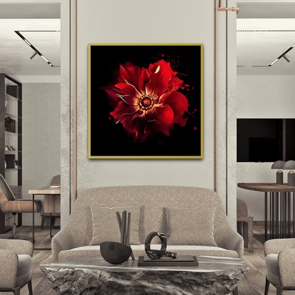 Tableau CRIMSON BLOOM – Art Floral