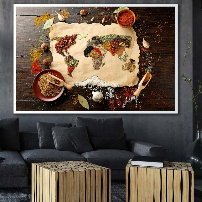 Tableau BAHARAT GLOBE – Carte du Monde