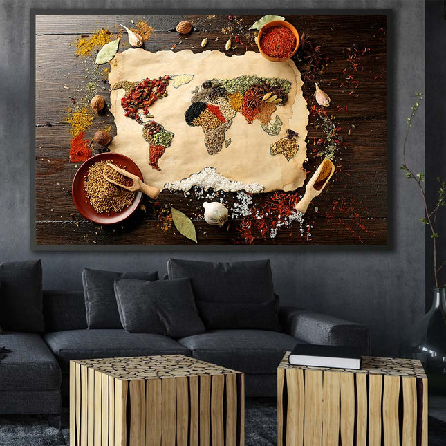 Tableau BAHARAT GLOBE – Carte du Monde