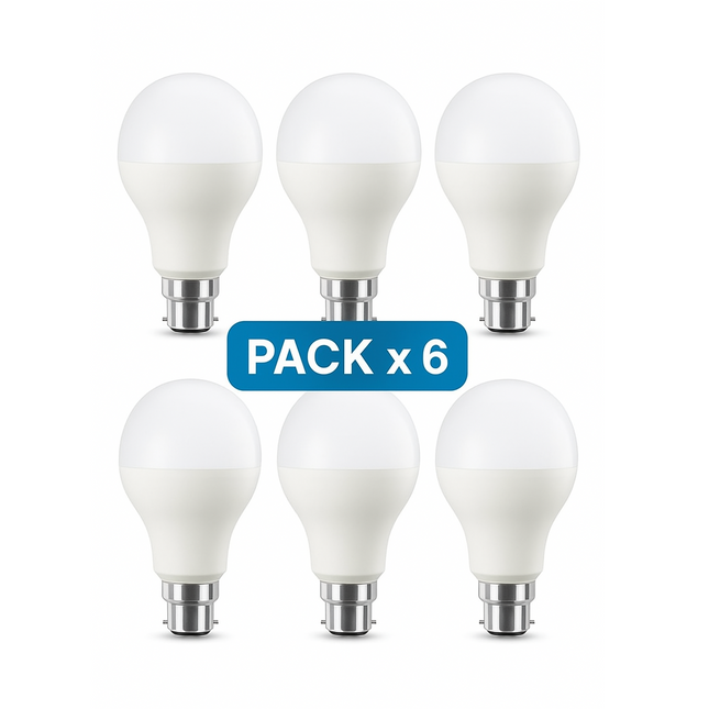 LOT 6 Ampoules B22 9W – Éclairage LED