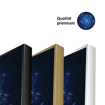 Tableau NEON WORLDMAP – Carte du Monde