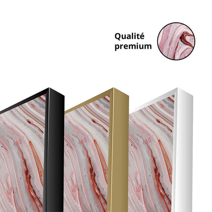 Tableau ROSE MARBRÉ – Art Abstrait