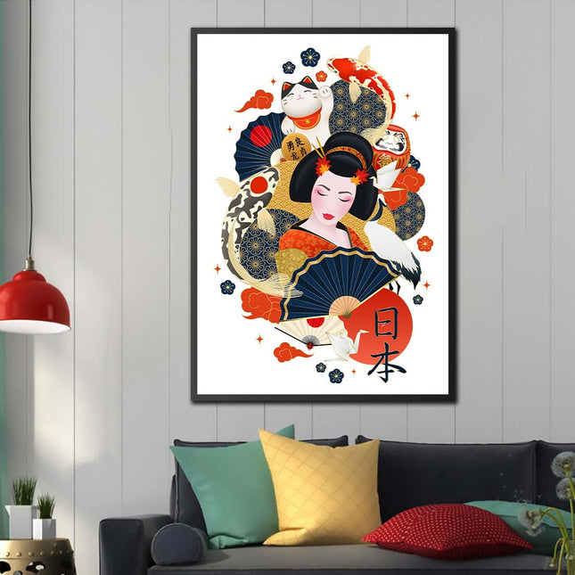 Tableau KAKEMONO GEISHA – Voyage Artistique