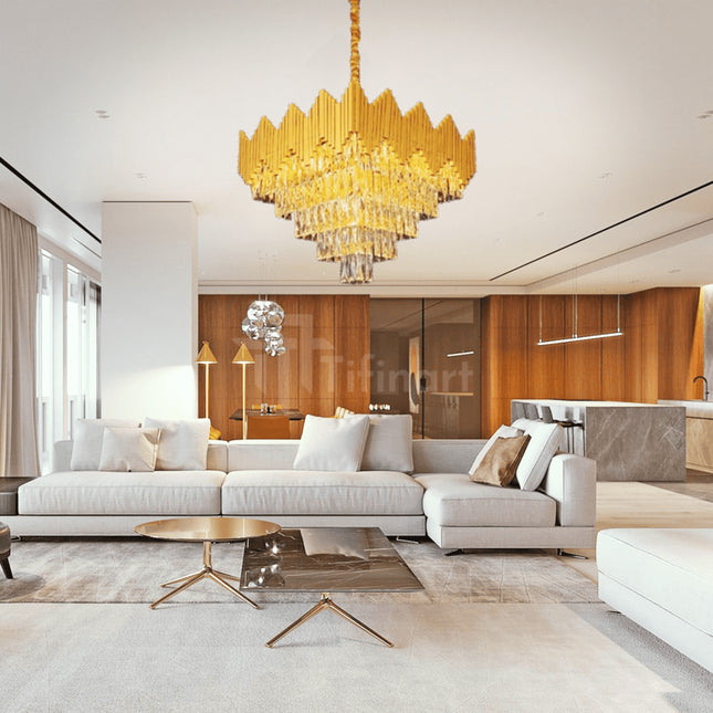 Lustre FLORENCE – Doré Luxueux