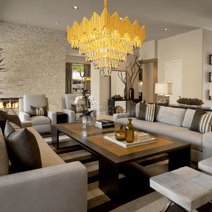 Lustre FLORENCE – Doré Luxueux