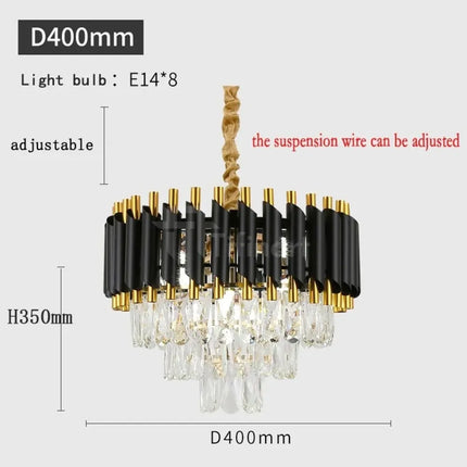 Lustre PRESTIGE – Cristal Noir