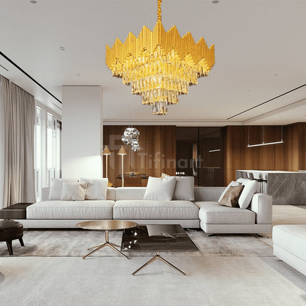 Lustre FLORENCE – Doré Luxueux