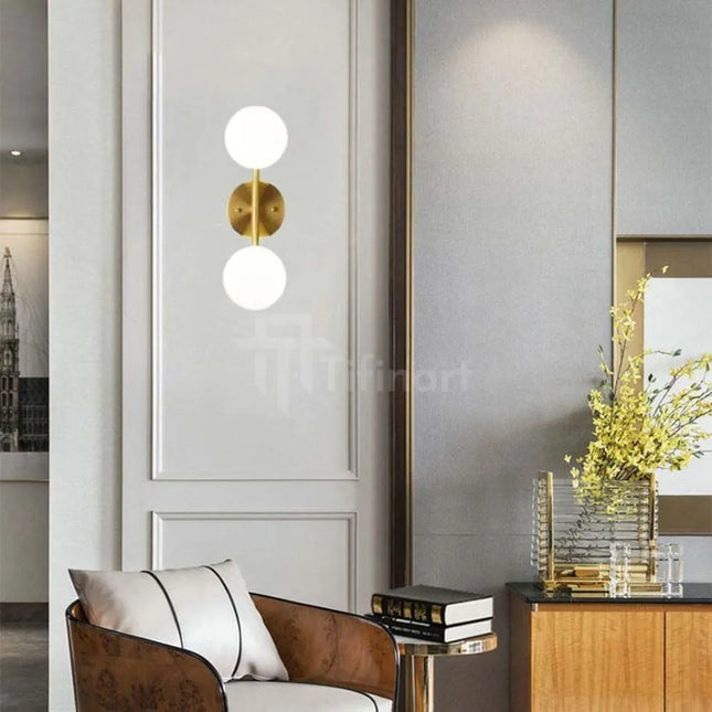 Applique ORLUXE – 2 Globes Opalin