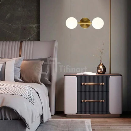 Applique ORLUXE – 2 Globes Opalin