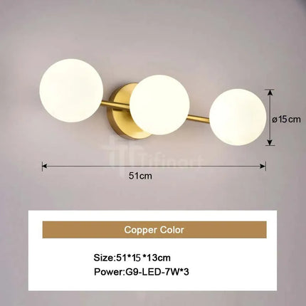 Applique OPAL – 3 Globes Opalin