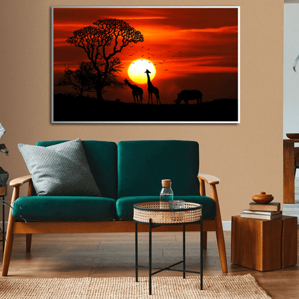 Tableau SUNSET SAVANNAH – Voyage Artistique