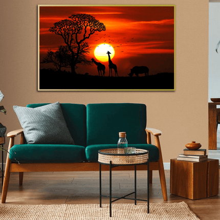 Tableau SUNSET SAVANNAH – Voyage Artistique