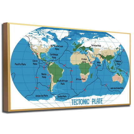 Tableau TECTONIC WORLD – Carte du Monde