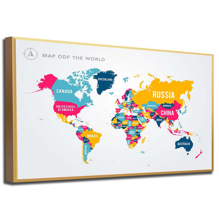 Tableau VIBRANT GLOBE – Carte du Monde