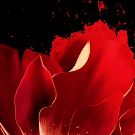 Tableau CRIMSON BLOOM – Art Floral