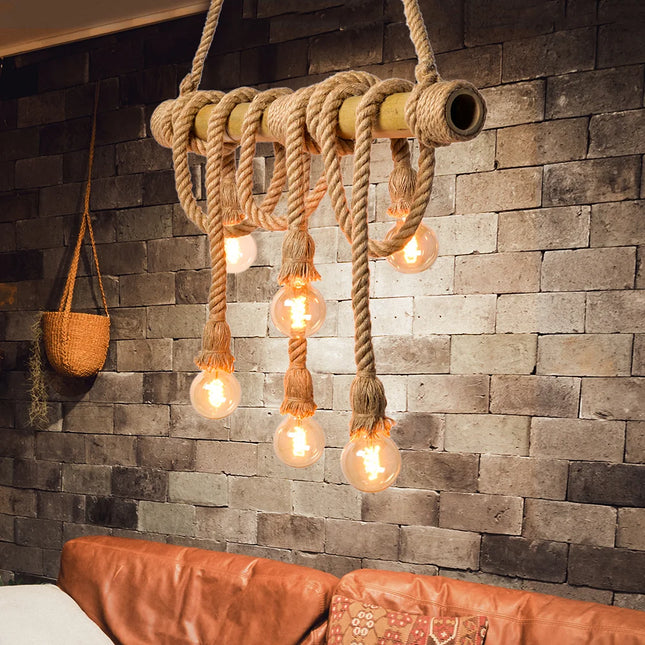 Suspension RAPHIA – Bambou Naturel