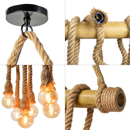 Suspension RAPHIA – Bambou Naturel