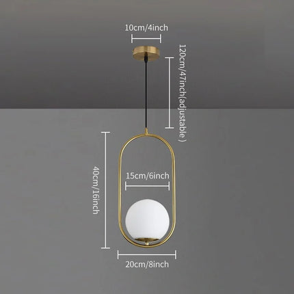 Suspension NOVA – Design Doré