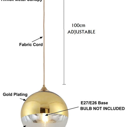 Suspension GLOBO – Élégance Dorée