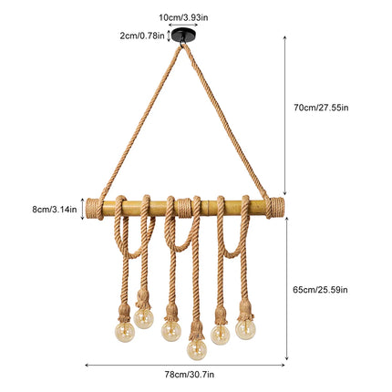 Suspension RAPHIA – Bambou Naturel