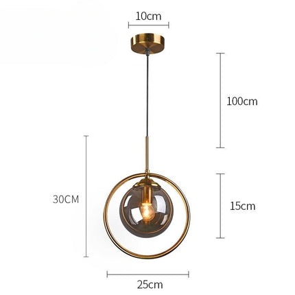 Suspension SFERA – Verre Ambré