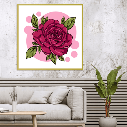 Tableau ROSE CLIPART – Art Floral