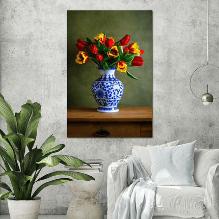 Tableau AZURE TULIPS – Art Floral