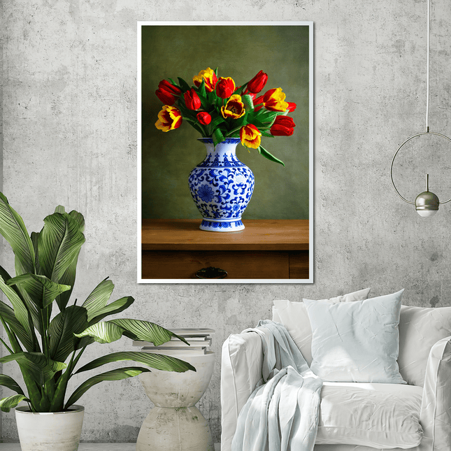 Tableau AZURE TULIPS – Art Floral